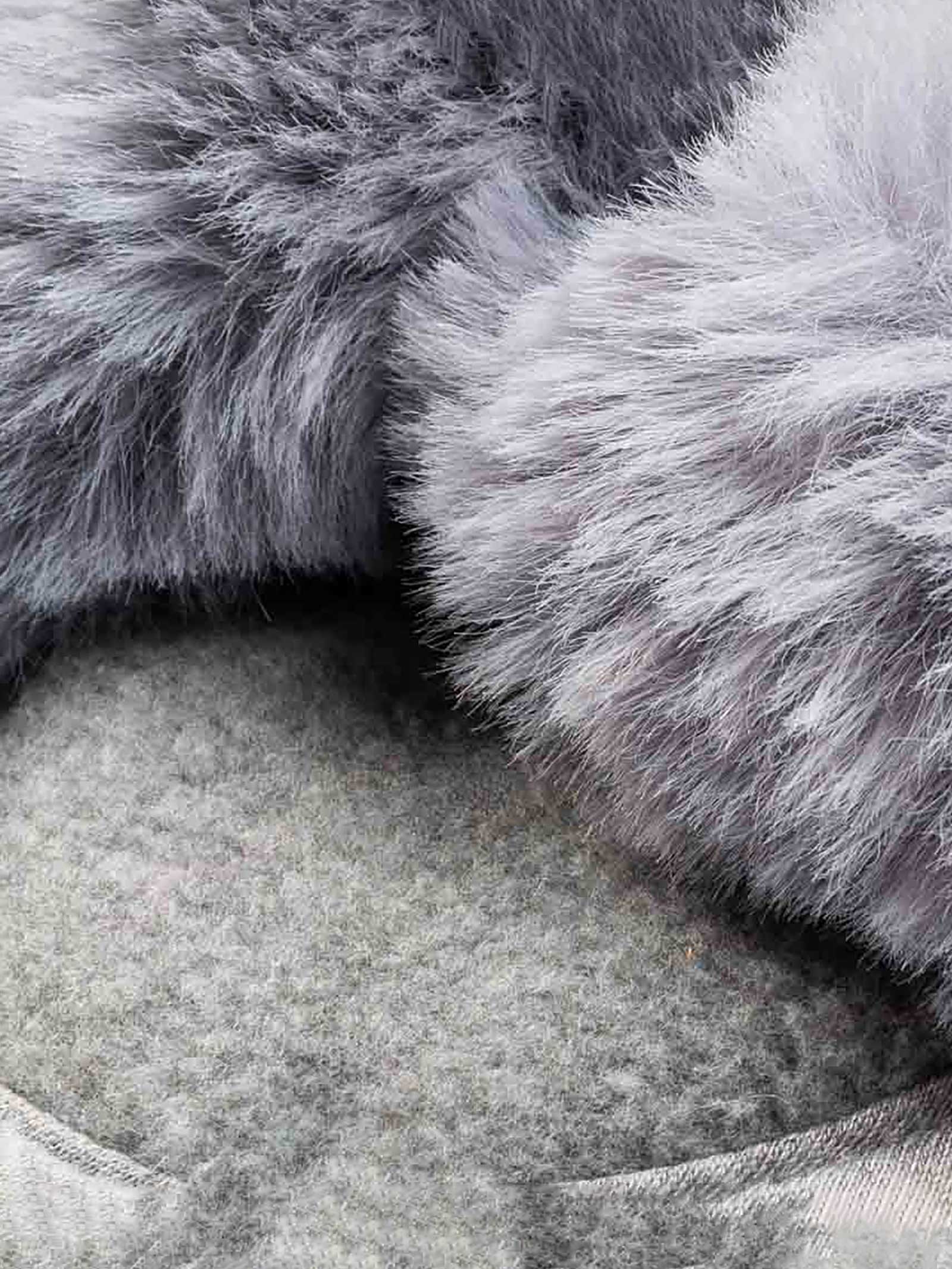 IBLUELOVER Pantofole Da Donna In Pile Con Pompon – Suola Antiscivolo – Calde E Morbide Per L'Inverno – Grigio EU39-41