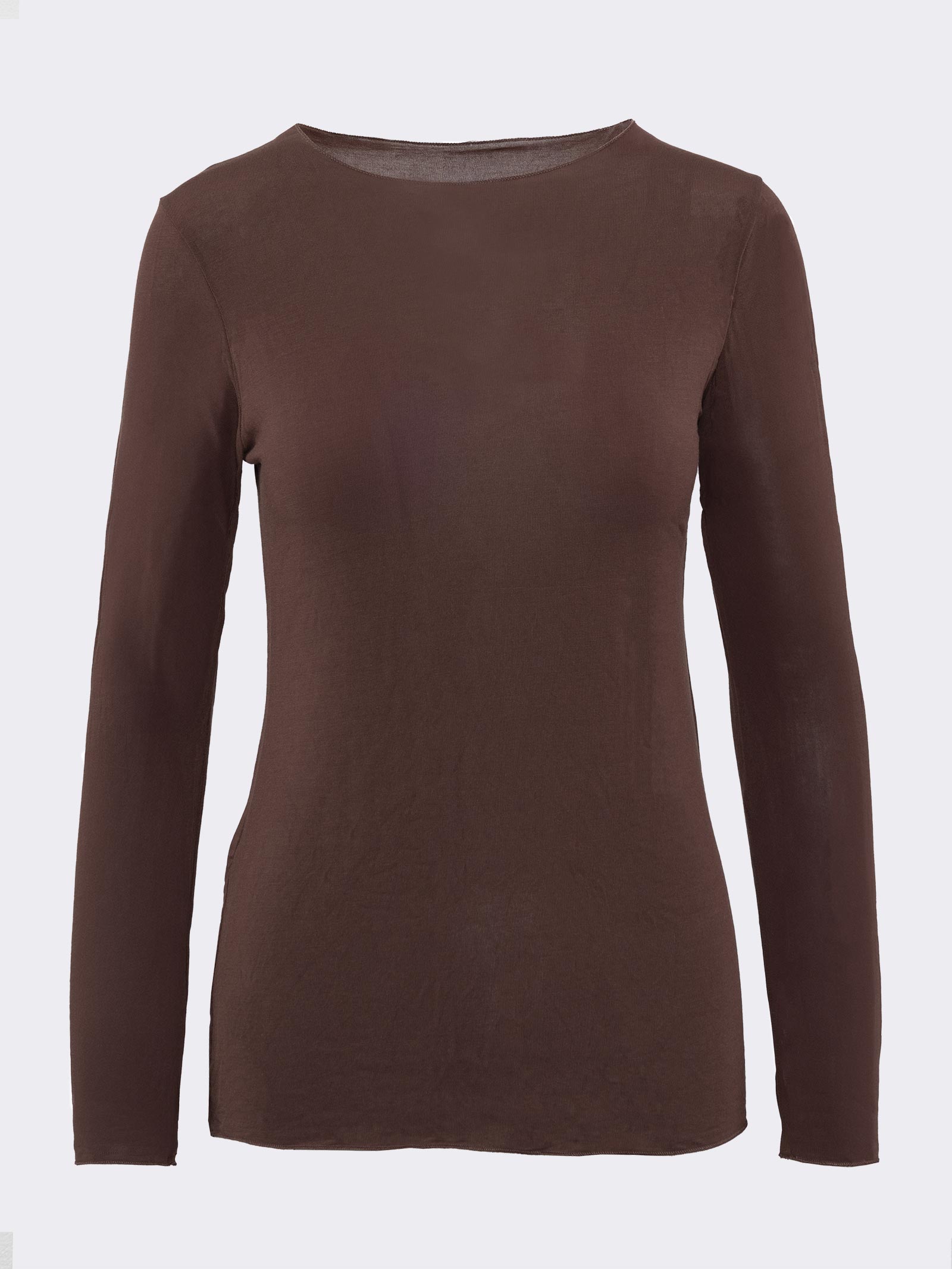 Maglione In Cashmere Bollito Club Monaco Collo Barca - Marrone Siena Taglia M