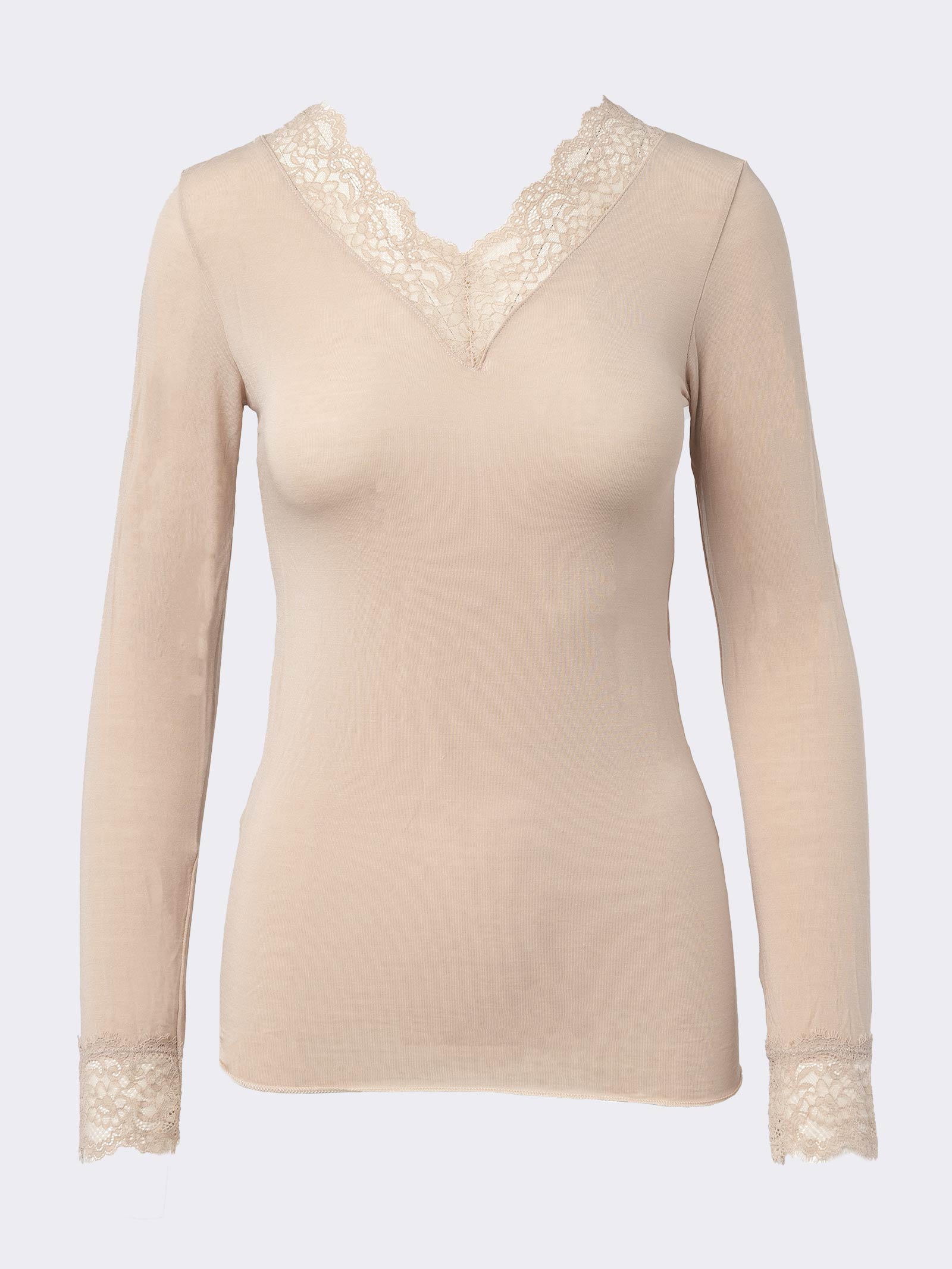 Maglia Donna Con Cashmere E Pizzo Manica Lunga Intima Elegante E maglia-donna-con-cashmere-e-pizzo-manica-lunga-intima-elegante-e