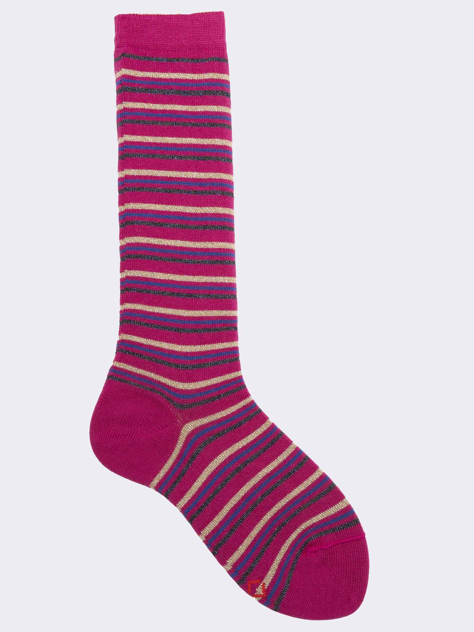 Calze Lunghe a Righe per Bambina in Morbido Cotone Bambina