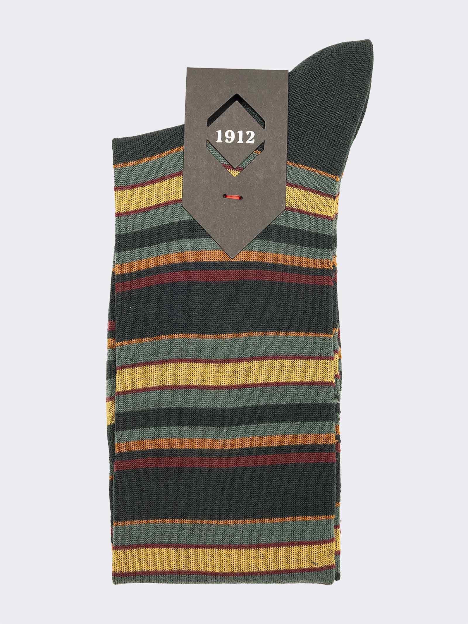 Calzini da uomo, stile vintage a quadretti a righe geometriche a coste