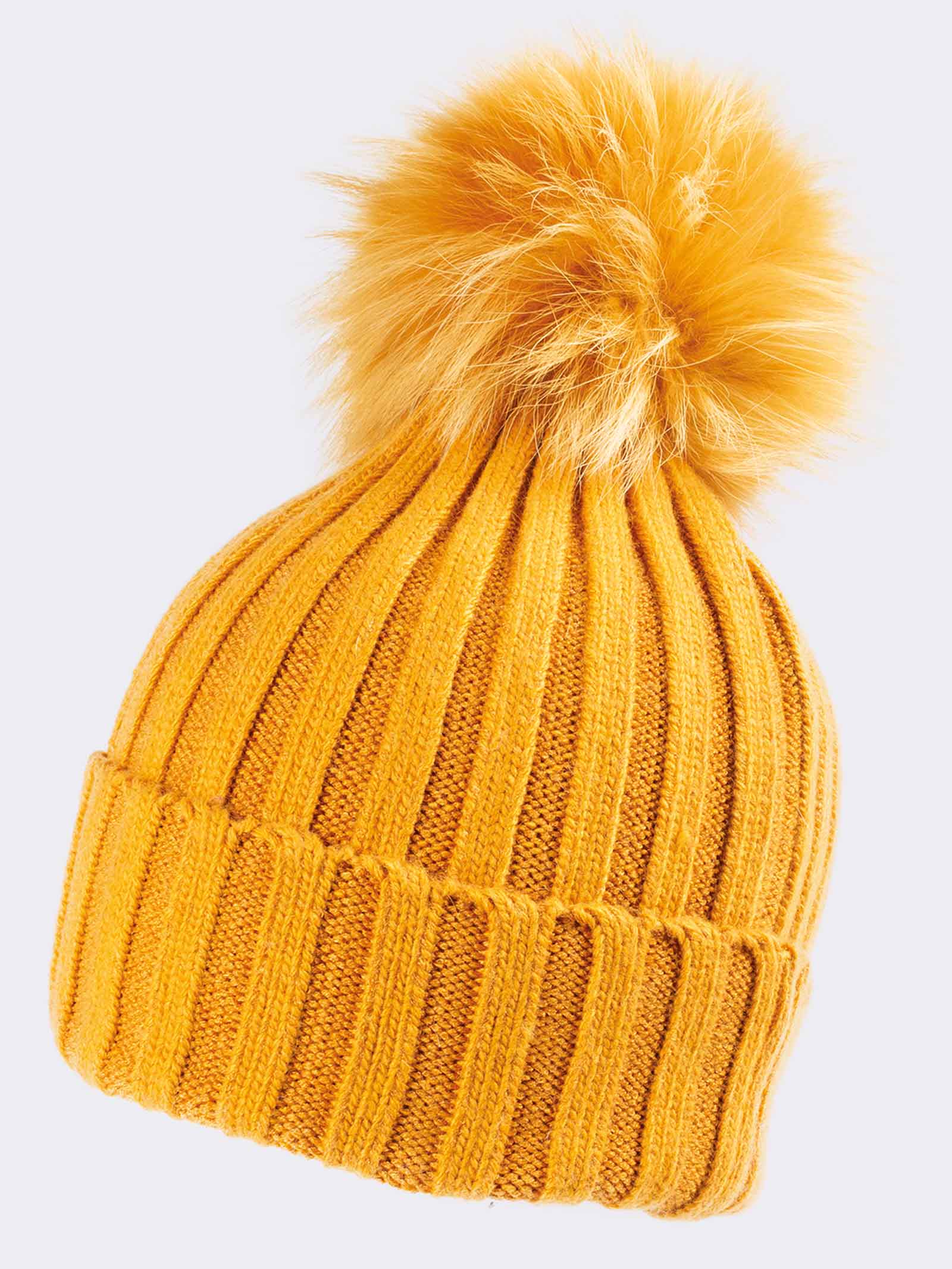 Berretto Donna Invernale con Pompon Elegante Cappello in Maglia